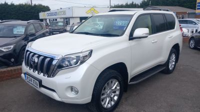 Toyota Land Cruiser 3.0 D-4D Invincible Auto 5dr 7 Seats Estate Diesel White at Crossroad Motors Ashford