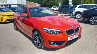 BMW 2 Series 1.5 218i Sport 2dr [Nav] Convertible Petrol Red at Crossroad Motors Ashford